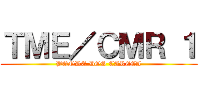 ＴＭＥ／ＣＭＲ １ (BONDE DOS CARECA)