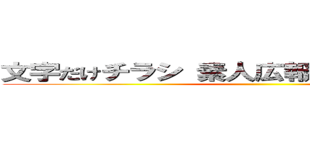 文字だけチラシ 素人広報 税金の無駄遣い ()