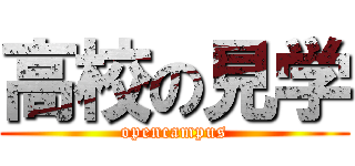 高校の見学 (opencampus)