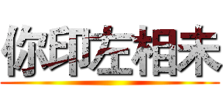 你印左相未 ()