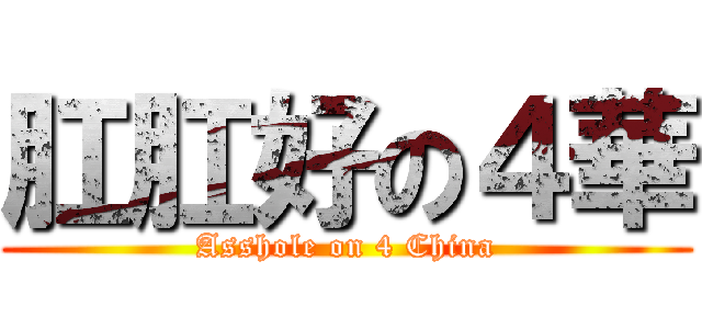 肛肛好の４華 (Asshole on 4 China)