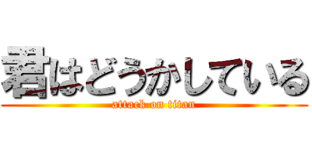 君はどうかしている (attack on titan)