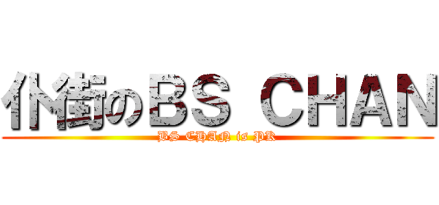 仆街のＢＳ ＣＨＡＮ (BS CHAN is PK)