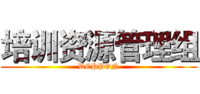 培训资源管理组 (DEPPON)