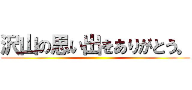 沢山の思い出をありがとう。 ()