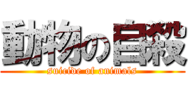 動物の自殺 (suicide of animals)