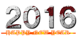 ２０１６ (HAPPY NEW YEAR)