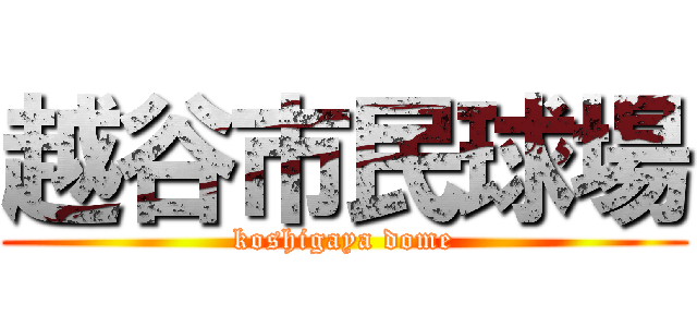 越谷市民球場 (koshigaya dome)