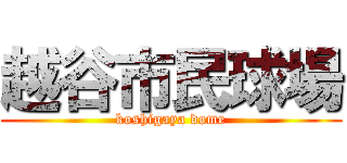 越谷市民球場 (koshigaya dome)