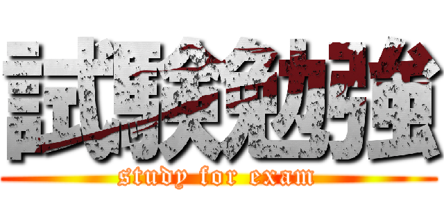 試験勉強 (study for exam)