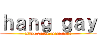 ｈａｎｇ ｇａｙ (attack on wayfarer-roma)