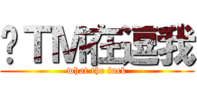 你ＴＭ在逗我 (what the fuck)