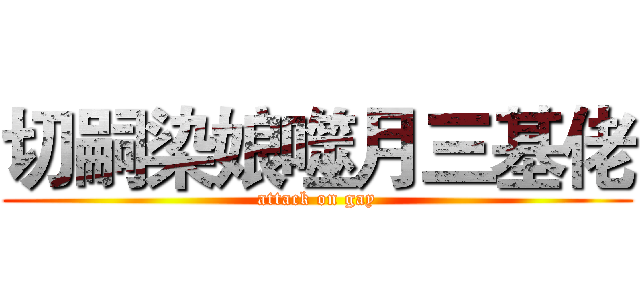 切嗣染娘噬月三基佬 (attack on gay)