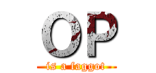 ＯＰ (is a faggot)