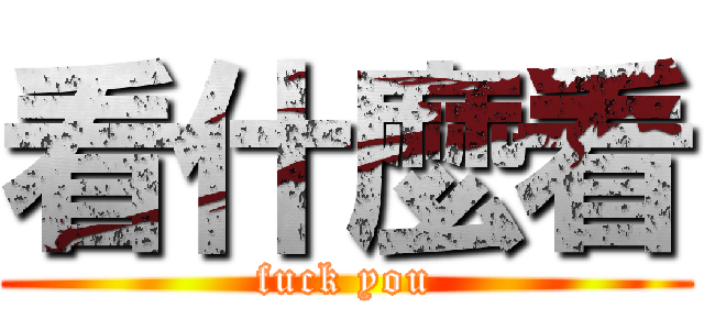 看什麼看 (fuck you)