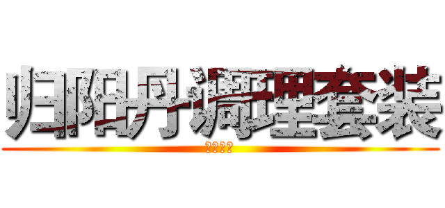 归阳丹调理套装 (调理套装)