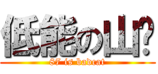 低能の山貓 (87 is badcat)