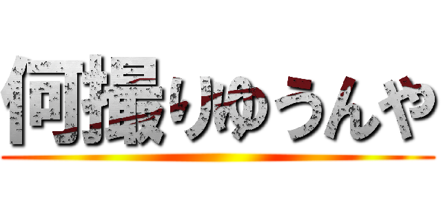 何撮りゆうんや ()