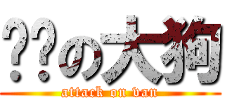 进击の大狗 (attack on van)