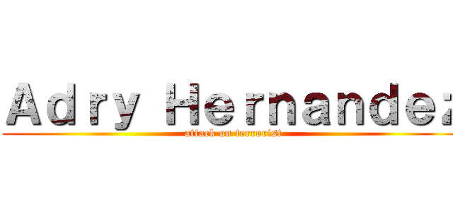 Ａｄｒｙ Ｈｅｒｎａｎｄｅｚ (attack on terrorist)