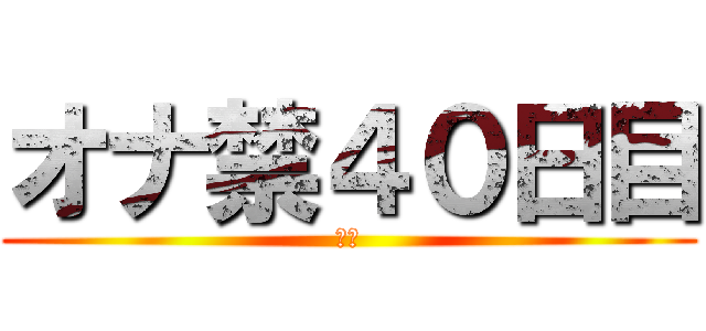 オナ禁４０日目 (禁欲)