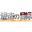 进击の目标 (While there is life there is hope.)