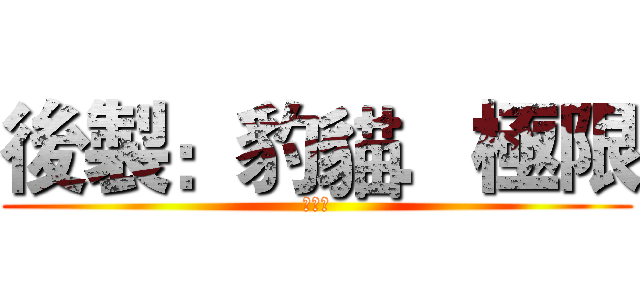 後製：豹貓．極限 (熱可可)