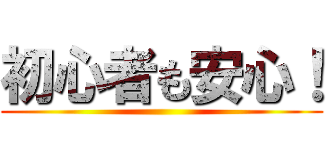 初心者も安心！ ()