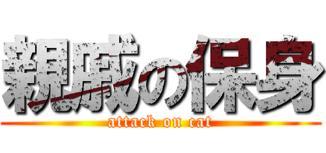 親戚の保身 (attack on cat)