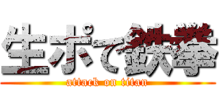 生ポで鉄拳 (attack on titan)