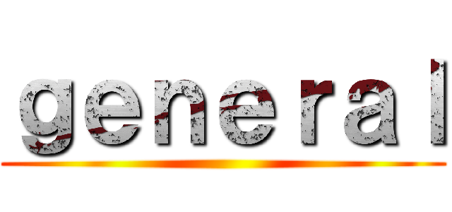 ｇｅｎｅｒａｌ ()