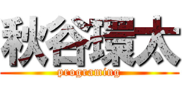 秋谷環太 (programing)