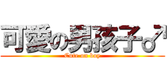 可愛の男孩子♂ (Cute on boy)