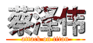 蔡泽伟 (attack on titan)
