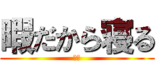 暇だから寝る (山田)