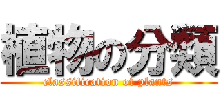 植物の分類 (classification of plants)