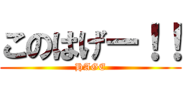 このはげー！！ (HAGE)