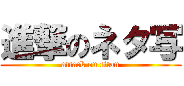 進撃のネタ写 (attack on titan)
