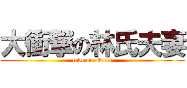 大衝撃の林氏夫妻 (love so sweet)