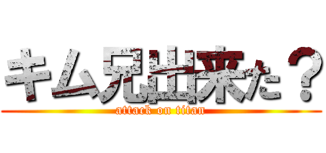 キム兄出来た？ (attack on titan)