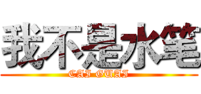 我不是水笔 (CAI GUAI)