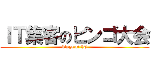 ＩＴ集客のビンゴ大会 (bingo of IT)