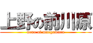 上野の前川原 (ueno of maegawara)