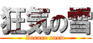 狂気の雪 (Insane snow)