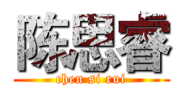 陈思睿 (chen si rui)