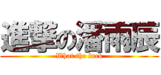 進撃の潘雨辰 (What the fuck)