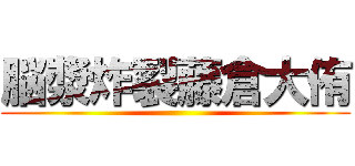 脳漿炸裂藤倉大侑 ()