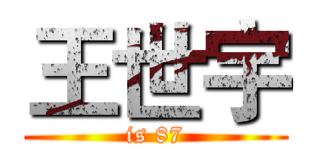 王世宇 (is 87)