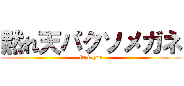 黙れ天パクソメガネ (fuck you)