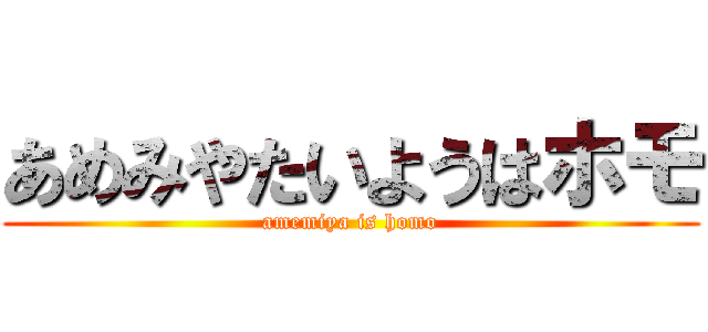 あめみやたいようはホモ (amemiya is homo)